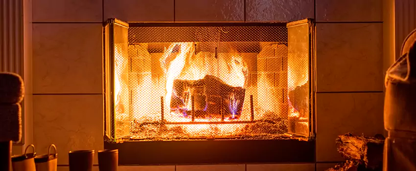 Mendota Hearth Landscape Fireplace Installation in Country Club, Florida